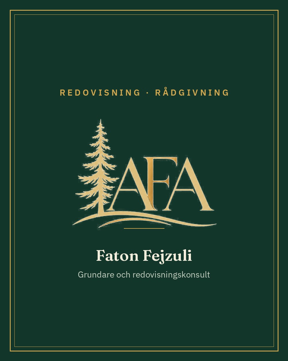 Faton Fejzuli, grundare av AFA Solutions AB
